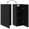 vidaXL Highboard Black Oak 34.5 x 34 x 180 cm Engineered Wood