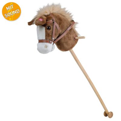 Happy People Toy Horse Head on Stick with Sound