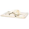 HuggleHounds Fleece Pet Mat L Wool White