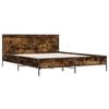 vidaXL Bed Frame without Mattress Smoked Oak 140x200 cm