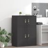 vidaXL Storage Cabinet Black 80 x 40 x 40 cm Steel