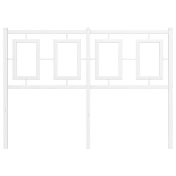 vidaXL Metal Replace Headboard White 120 cm