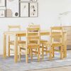 vidaXL 5 Piece Dining Set Panama Solid Wood Pine