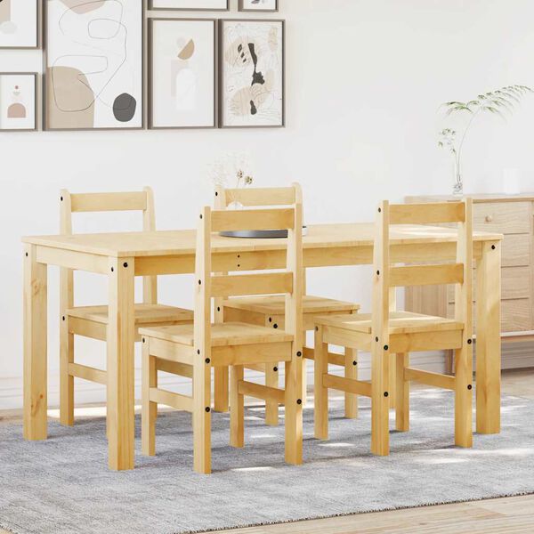 vidaXL 5 Piece Dining Set Panama Solid Wood Pine