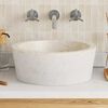 vidaXL Sink Cream &Oslash;40x15 cm Marble