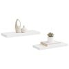 vidaXL Floating Wall Shelves 2 pcs White 60x23.5x3.8 cm MDF