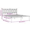 vidaXL Metal Bed Frame without Mattress with Headboard Black 160x200cm