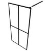 vidaXL Walk-in Shower Screen Frosted Tempered Glass 90x195 cm