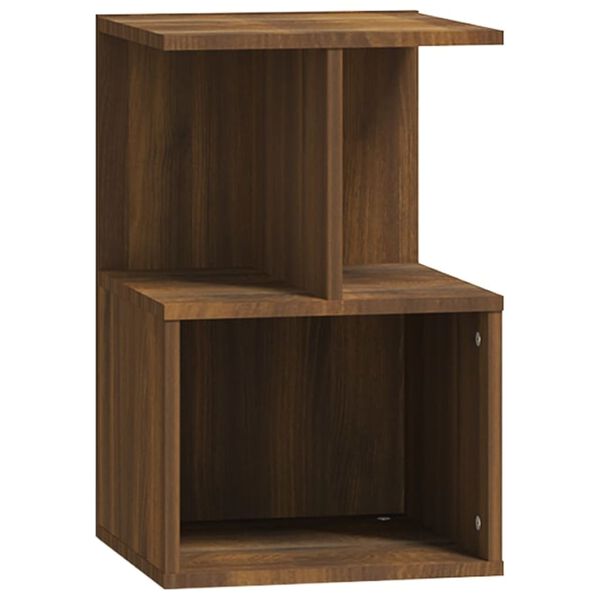 vidaXL Bedside Cabinet Brown Oak 35x35x55 cm Engineered Wood