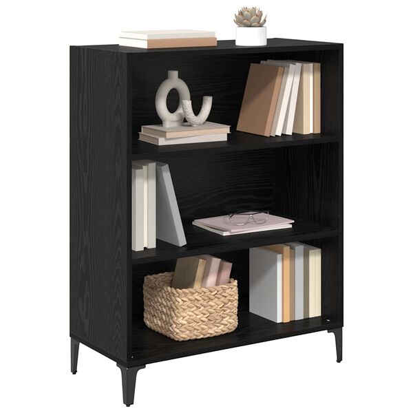 vidaXL Sideboard Black Oak 69.5 x 32.5 x 90 cm Engineered Wood