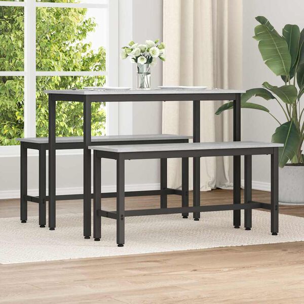 vidaXL Dining Bench Grey Sonoma 100 x 32.5 x 48.5 cm
