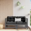 vidaXL Garden Corner Sofas 2 pcs Grey Solid Wood Pine