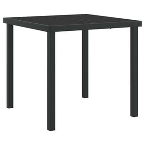 vidaXL Garden Dining Set with Cushion 5 pcs Grey and Black Rattan