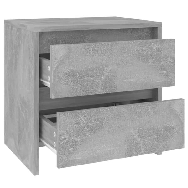 vidaXL Bedside Cabinet Concrete Grey 45x34.5x44.5 cm Engineered Wood