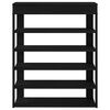 vidaXL Shoe Rack Black 80x30x98 cm Engineered Wood