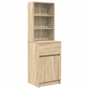 vidaXL Bedside Cabinet Sonoma Oak 39x35x125 cm Engineered Wood