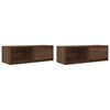 vidaXL TV Cabinets 2 pcs Brown Oak 80x31x25.5 cm Engineered Wood