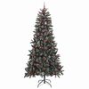 vidaXL Artificial Christmas Tree with 300 LEDs with Stand Green 240 cm