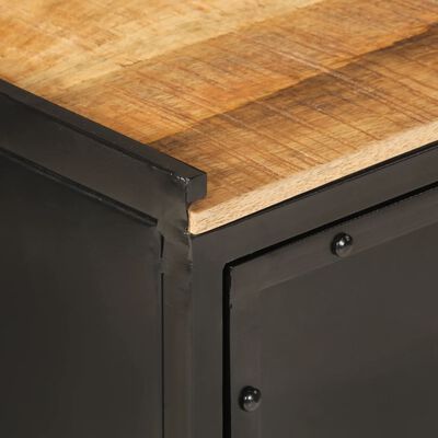 vidaXL Bathroom Cabinet 40x30x60 cm Iron and Solid Wood Mango