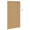 vidaXL Roller Blind with Curtains Manual Brown 80 x 160 cm Bamboo