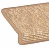 vidaXL Stair Mats 15 pcs 65x21x4 cm Light Brown Rectangular Edge