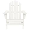 vidaXL Garden Adirondack Chair with Table Solid Fir Wood White