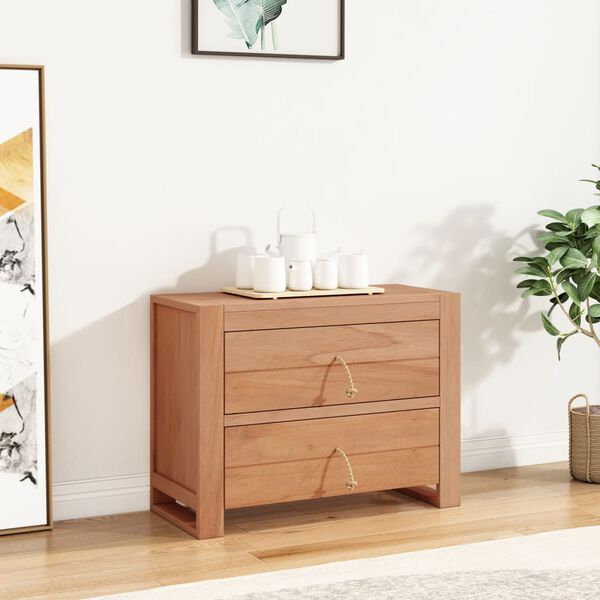 vidaXL Sideboard 80x35x60 cm Solid Teak Wood