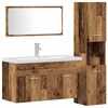 vidaXL 3 Piece Bathroom Furniture Set Old Wood Engineered Wood