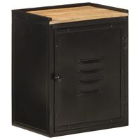 vidaXL Bathroom Cabinet 40x30x50 cm Iron and Solid Wood Mango