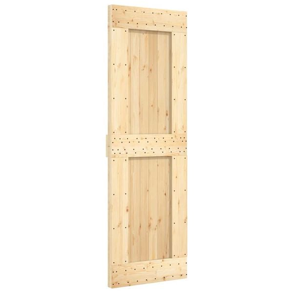 vidaXL Sliding Door with Hardware Set 70x210 cm Solid Wood Pine