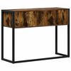 vidaXL End Table Smoke Oak 100 x 36 x 75 cm Engineered Wood