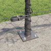 vidaXL Fence Post Grey 50 x 0.4 m (50 mm mesh) Steel and PVC