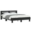 vidaXL Bed Frame without Mattress Black 140x200 cm