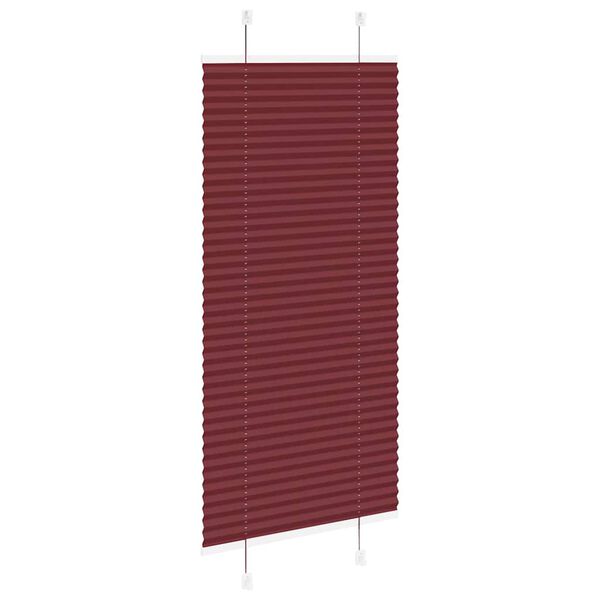 vidaXL Pleated Blind Bordeaux Red 60x100 cm Fabric Width 59.4 cm Polyester