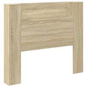vidaXL Headboard Cabinet with LED Sonoma 120 x 16.5 x 103.5 cm