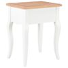 vidaXL Nightstand White and Brown 40x30x50 cm Solid Pine Wood