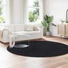 vidaXL Shaggy Rug High Pile NAVARRA Black 240x240 cm Polyester