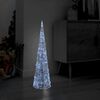 vidaXL Acrylic Decorative Pyramid LED Light Cone Cold White 90 cm