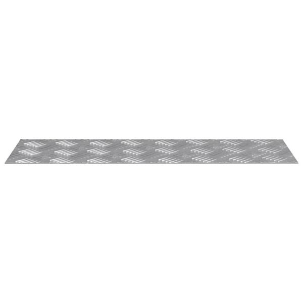 vidaXL Stair Tread Rectangular 4 pcs Silver 60 x 20 cm Aluminium