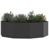 vidaXL Planter Black 120 x 120 x 35 cm Steel