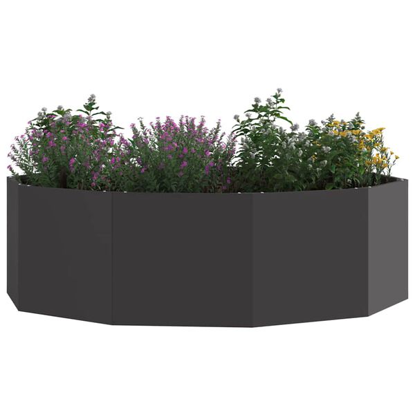 vidaXL Planter Black 120 x 120 x 35 cm Steel