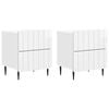 vidaXL Bedside Cabinet 2 pcs High Gloss White 43 x 34.5 x 49.5 cm
