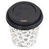 vidaXL Coffee Paper Cups with Lids 120 ml 250 pcs White and Black