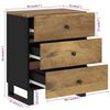 vidaXL Bedside Cabinet 50x33x62 cm Solid Wood Mango&Engineered Wood