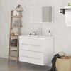 vidaXL 3 Piece Bathroom Furniture Set High Gloss White