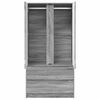 vidaXL Bathroom Cabinet Grey Sonoma 79.5 x 49 x 156 cm Engineered Wood