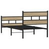 vidaXL Metal Bed Frame without Mattress Sonoma Oak 80x200 cm