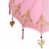 vidaXL Parasol with Base Pink 95 x 95 x 260 cm Cotton and Wood