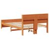 vidaXL Bed Frame with Headboard Wax Brown 120 x 190 cm Engineered Wood