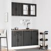 vidaXL 4 Piece Kitchen Cabinet Set Lucca Black Engineered Wood